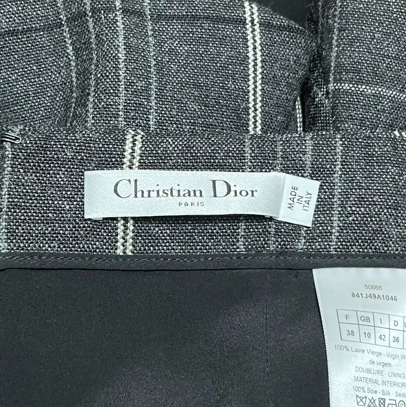Dior Dior Pleated Wool Skirt in Dark Gray 0089 Size 26" / US 2 / IT 38 - 4 Thumbnail