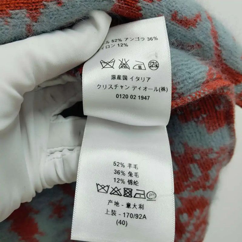 Dior Dior Women's Orange Wool Long Sleeve Sweater 0089 Size L / US 10 / IT 46 - 5 Thumbnail