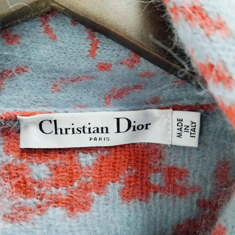 Dior Dior Women's Orange Wool Long Sleeve Sweater 0089 Size L / US 10 / IT 46 - 3 Thumbnail