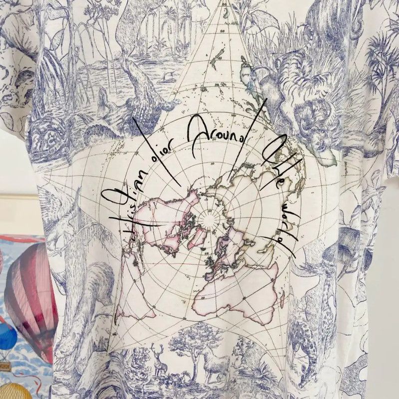 Dior Dior Short Sleeve Cotton Printed T-Shirt 0089 Size S / US 4 / IT 40 - 5 Thumbnail