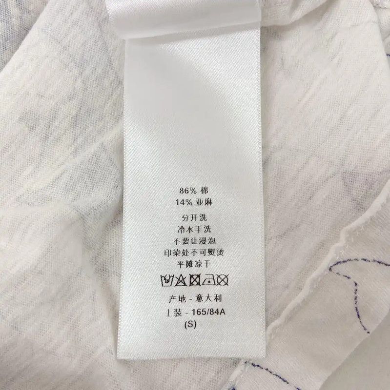 Dior Dior Short Sleeve Cotton Printed T-Shirt 0089 Size S / US 4 / IT 40 - 8 Thumbnail
