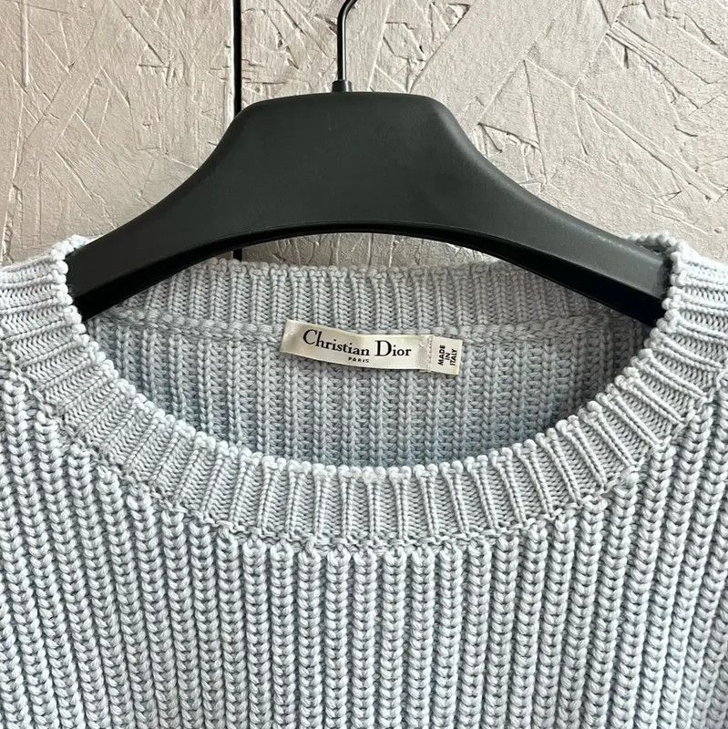 Dior Dior Light Blue Wool Pullover Sweater 0089 Size S / US 4 / IT 40 - 4 Thumbnail