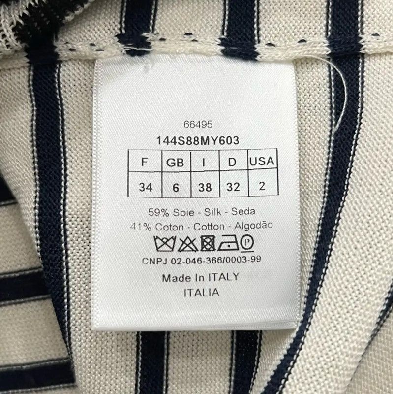 Dior Dior Striped Polo T-Shirt for Women 0089 Size ONE SIZE - 4 Thumbnail