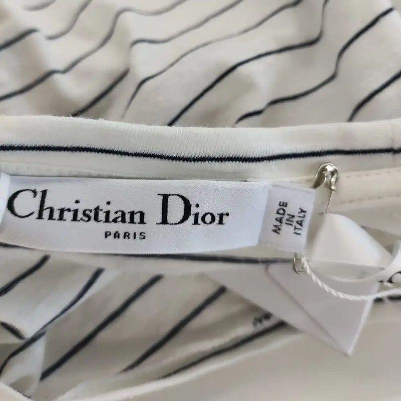 Dior Dior Color Block Cotton T-Shirt for Women 0089 Size M / US 6-8 / IT 42-44 - 3 Thumbnail