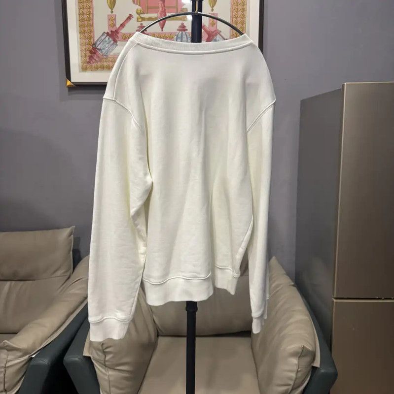 Dior Dior White Cotton Women's Sweatshirt 0089 Size S / US 4 / IT 40 - 2 Thumbnail