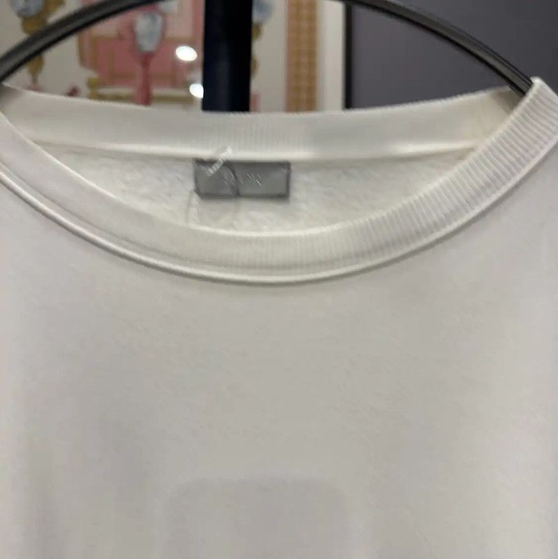 Dior Dior White Cotton Women's Sweatshirt 0089 Size S / US 4 / IT 40 - 4 Thumbnail