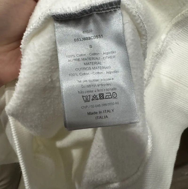 Dior Dior White Cotton Women's Sweatshirt 0089 Size S / US 4 / IT 40 - 5 Thumbnail