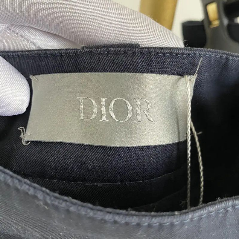 Dior Dior Women's Navy Cotton Casual Pants 0089 Size 31" - 6 Thumbnail