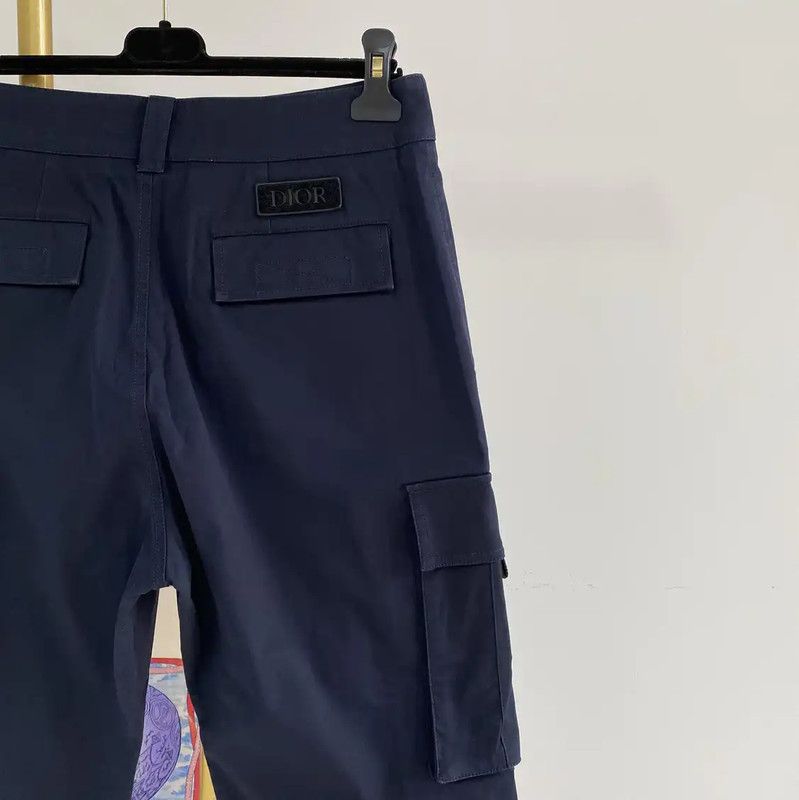 Dior Dior Women's Navy Cotton Casual Pants 0089 Size 31" - 4 Thumbnail