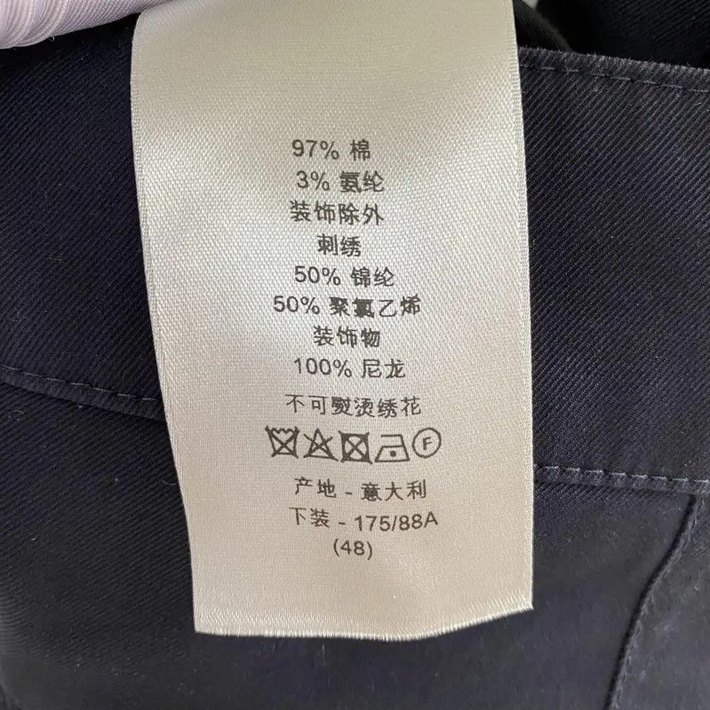 Dior Dior Women's Navy Cotton Casual Pants 0089 Size 31" - 9 Thumbnail