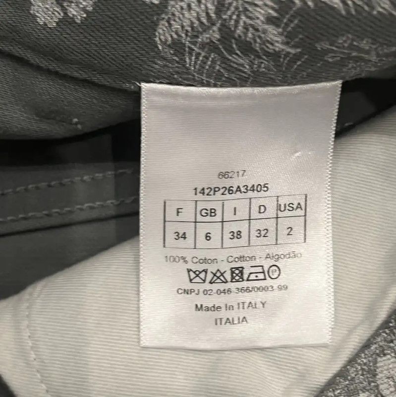 Dior Dior Gray Cotton Pattern Women's Shorts 0089 Size 26" / US 2 / IT 38 - 6 Thumbnail