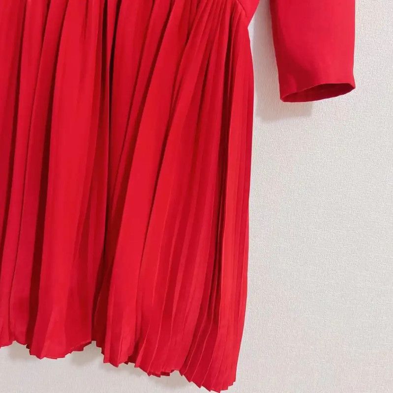 Dior Dior Red Pleated Dress for Women in Size M 0089 Size M / US 6-8 / IT 42-44 - 6 Thumbnail