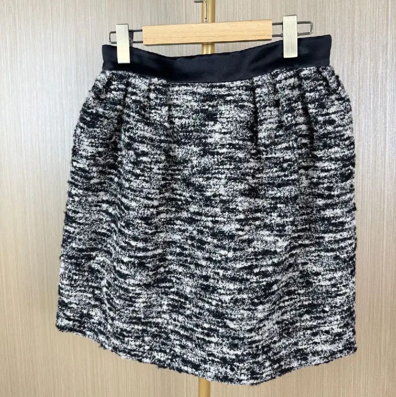 Dior Dior L Size Color Block Wool Skirt 0089 Size 23" - 2 Thumbnail