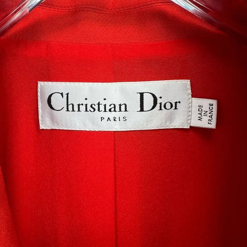 Dior Dior Red Cotton Women's Coat 0089 Size ONE SIZE - 3 Thumbnail