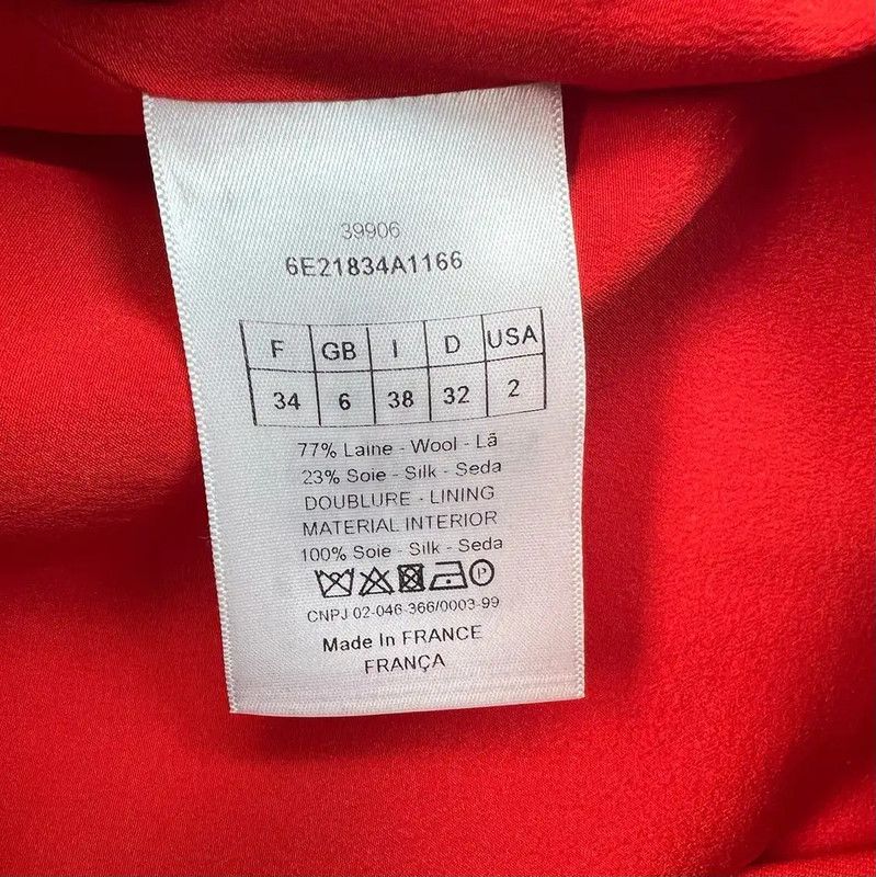 Dior Dior Red Cotton Women's Coat 0089 Size ONE SIZE - 4 Thumbnail