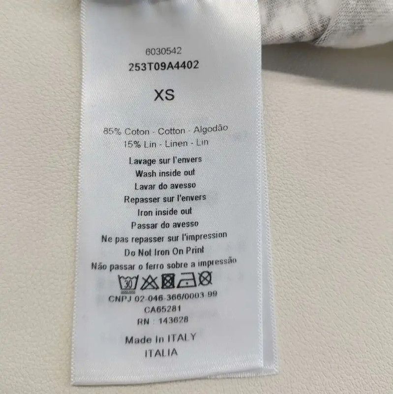 Dior Dior Summer White Cotton T-Shirt 0089 Size XS / US 0-2 / IT 36-38 - 4 Thumbnail