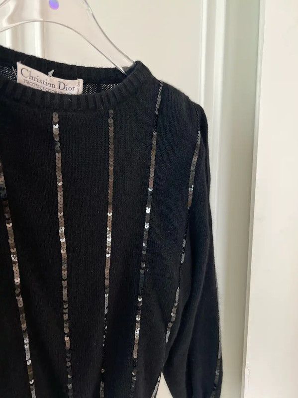 Dior Dior Black Women's Pullover Sweater with Sequins 0089 Size M / US 6-8 / IT 42-44 - 5 Thumbnail