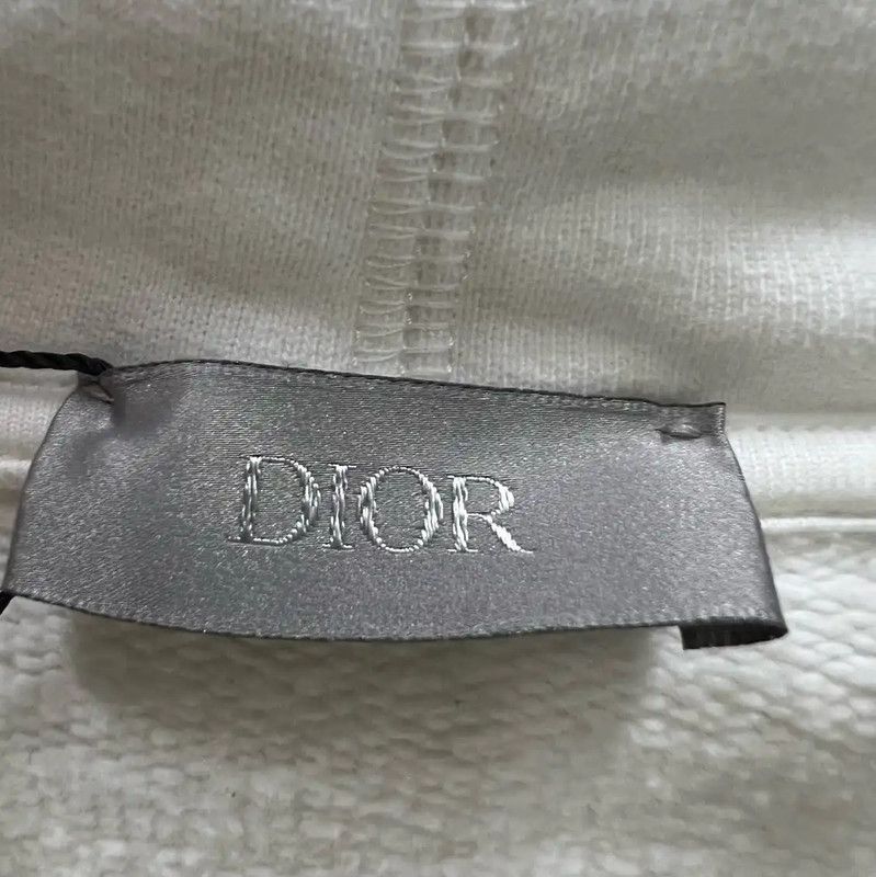 Dior Dior White Cotton Logo Hoodie for Women 0089 Size S / US 4 / IT 40 - 4 Thumbnail