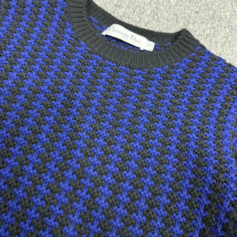Dior Dior Peacock Blue Wool Sweater 0089 Size S / US 4 / IT 40 - 3 Thumbnail
