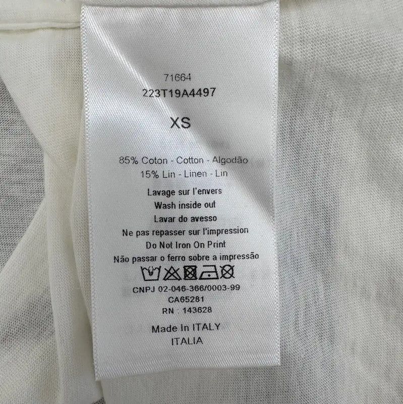 Dior Dior White T-Shirt with Blue Logo 0089 Size XS / US 0-2 / IT 36-38 - 5 Thumbnail