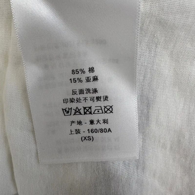 Dior Dior White T-Shirt with Blue Logo 0089 Size XS / US 0-2 / IT 36-38 - 6 Thumbnail