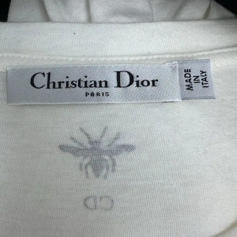 Dior Dior White T-Shirt with Blue Logo 0089 Size XS / US 0-2 / IT 36-38 - 4 Thumbnail