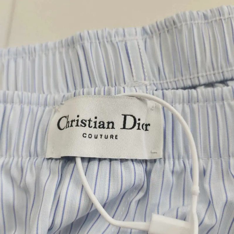 Dior Dior Summer Light Blue Cotton Striped Shorts 0089 Size 32" / US 10 / IT 46 - 3 Thumbnail