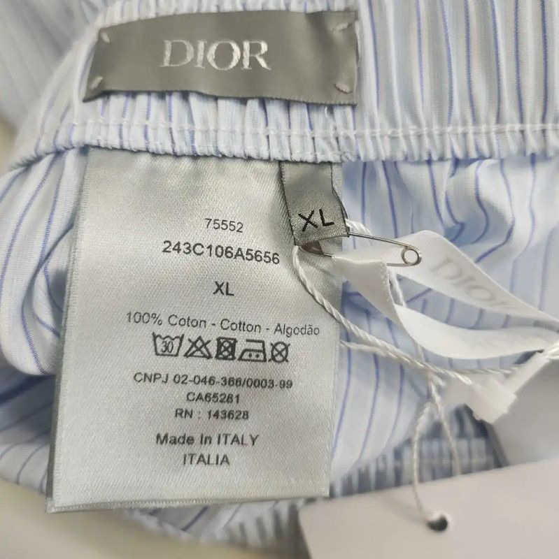 Dior Dior Summer Light Blue Striped Shorts 0089 Size 36" / US 14 / IT 50 - 4 Thumbnail