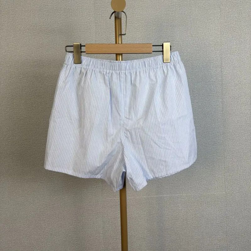 Dior Dior Summer Light Blue Cotton Striped Shorts 0089 Size 23" - 2 Thumbnail
