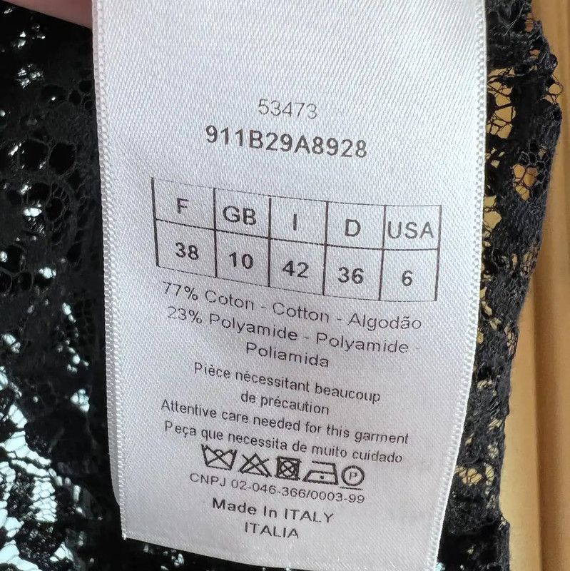 Dior Dior Black Sheer Women's Shirt 0089 Size M / US 6-8 / IT 42-44 - 4 Thumbnail