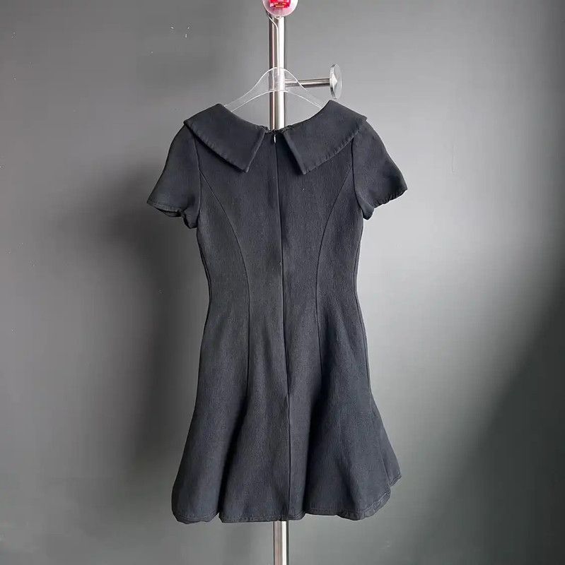 Dior Dior Black Silk Women's Dress 0089 Size S / US 4 / IT 40 - 2 Thumbnail