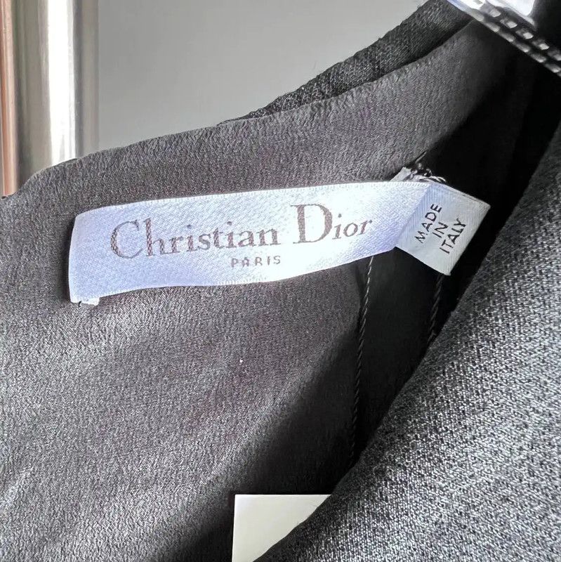 Dior Dior Black Silk Women's Dress 0089 Size S / US 4 / IT 40 - 3 Thumbnail