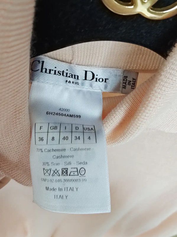 Dior Dior Pink Cashmere Long Sleeve Sweater 0089 Size XS / US 0-2 / IT 36-38 - 5 Thumbnail