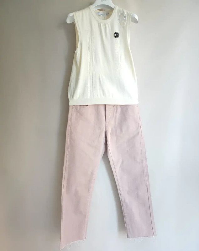 Dior Dior Light Pink Denim Casual Pants 0089 Size 27" / US 4 / IT 40 - 2 Thumbnail