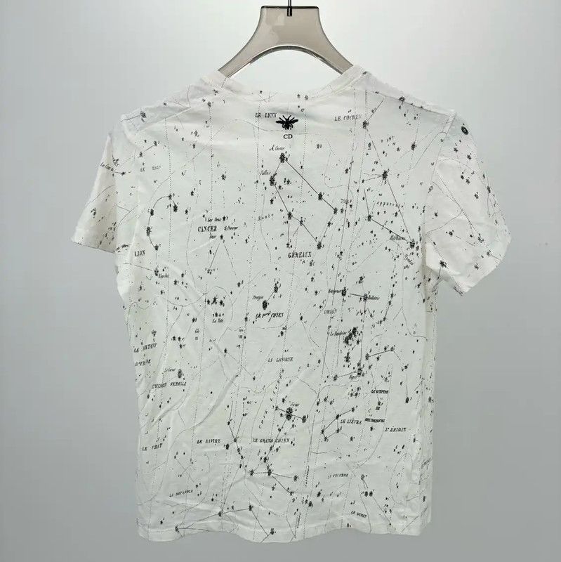 Dior Dior Women's White Graphic T-Shirt 0089 Size S / US 4 / IT 40 - 2 Thumbnail