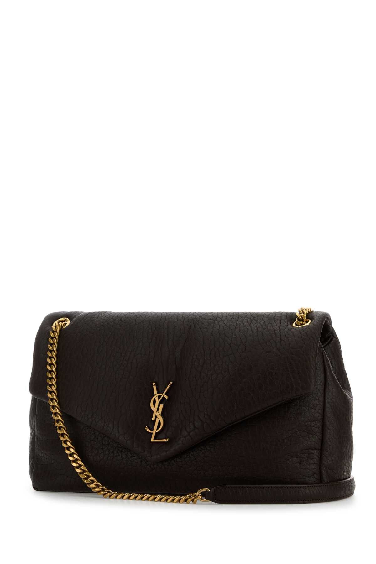 Saint Laurent Paris Dark Brown Leather Big Calypso Shoulder Bag Size ONE SIZE - 2 Thumbnail