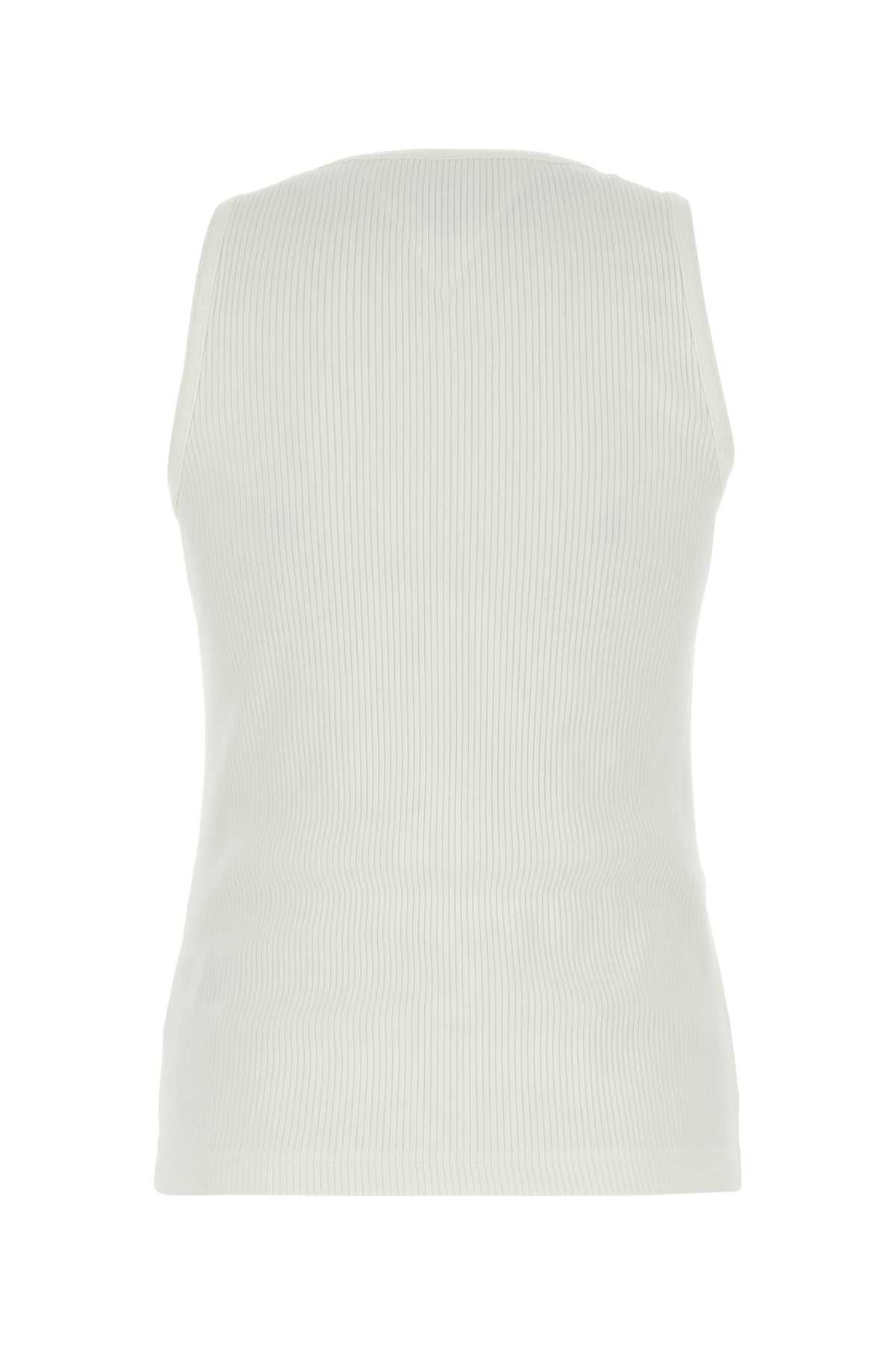 Bottega Veneta White Jersey Tank Top Size L / US 10 / IT 46 - 2 Thumbnail