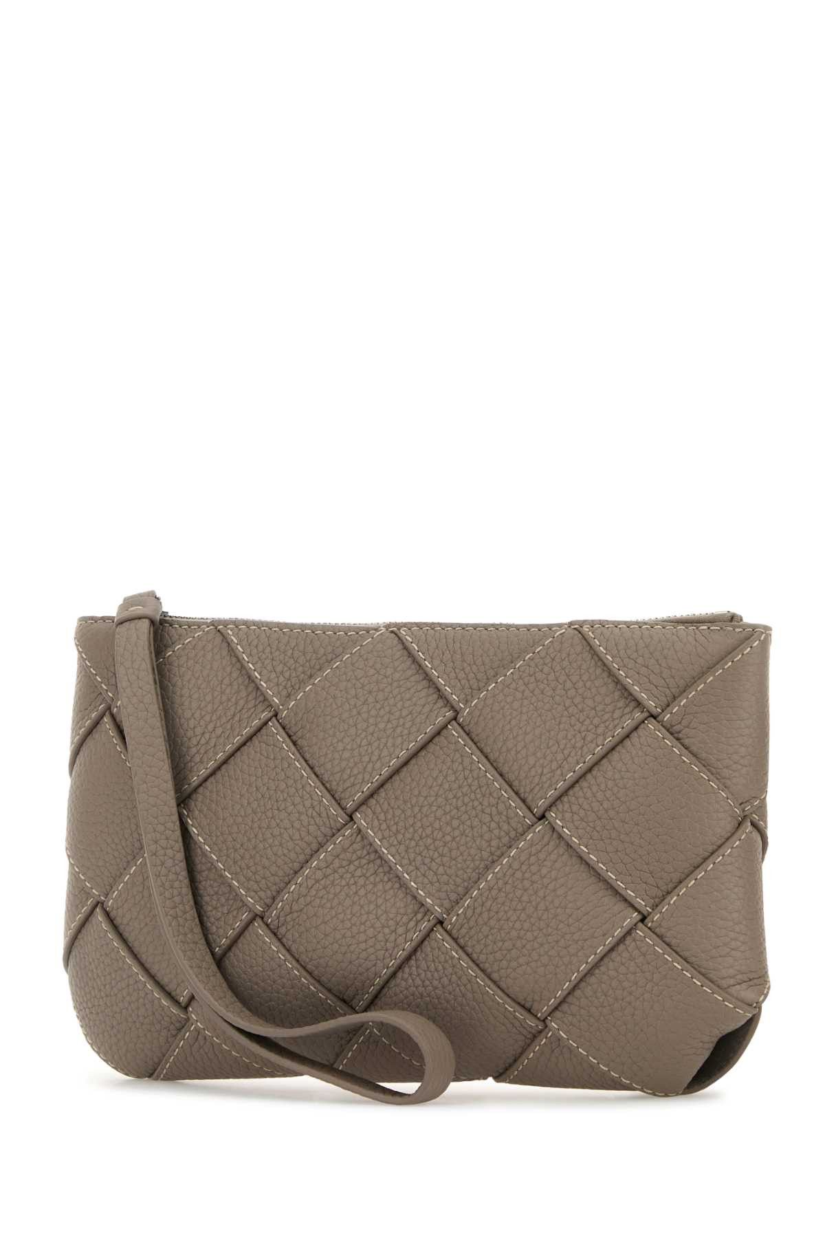 Bottega Veneta Dove Grey Leather Diago Clutch Size ONE SIZE - 2 Thumbnail