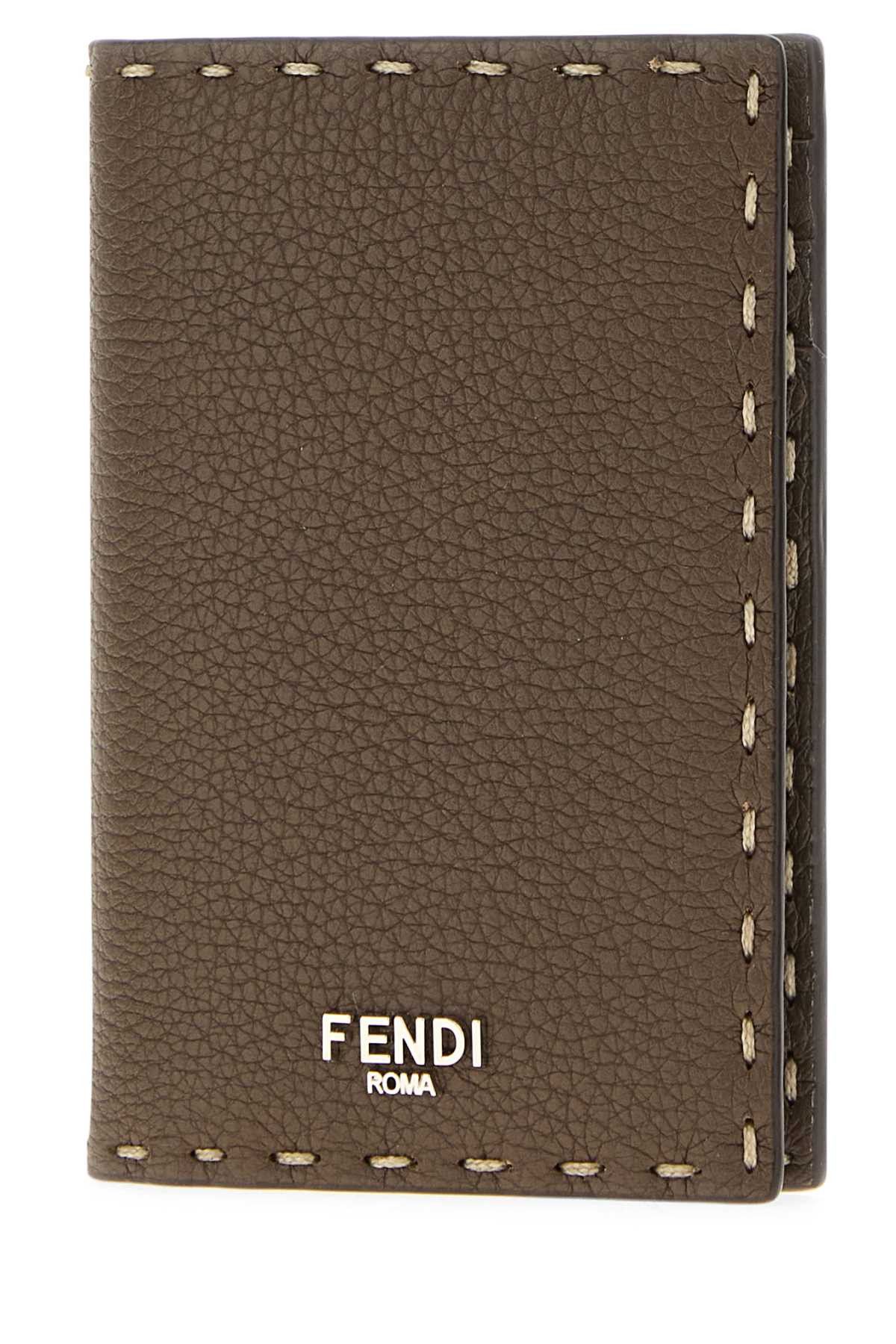 Fendi Mud Leather Card Holder Size ONE SIZE - 2 Thumbnail