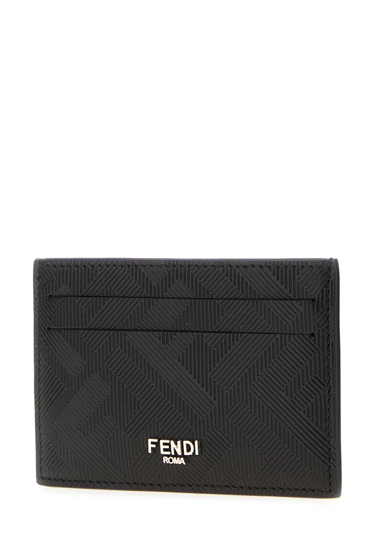 Fendi Black Leather Card Holder Size ONE SIZE - 2 Thumbnail
