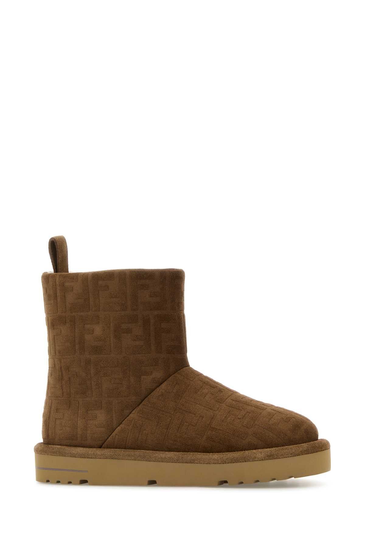 Fendi Brown Suede Ankle Boots Size US 8 / EU 41 - 2 Thumbnail