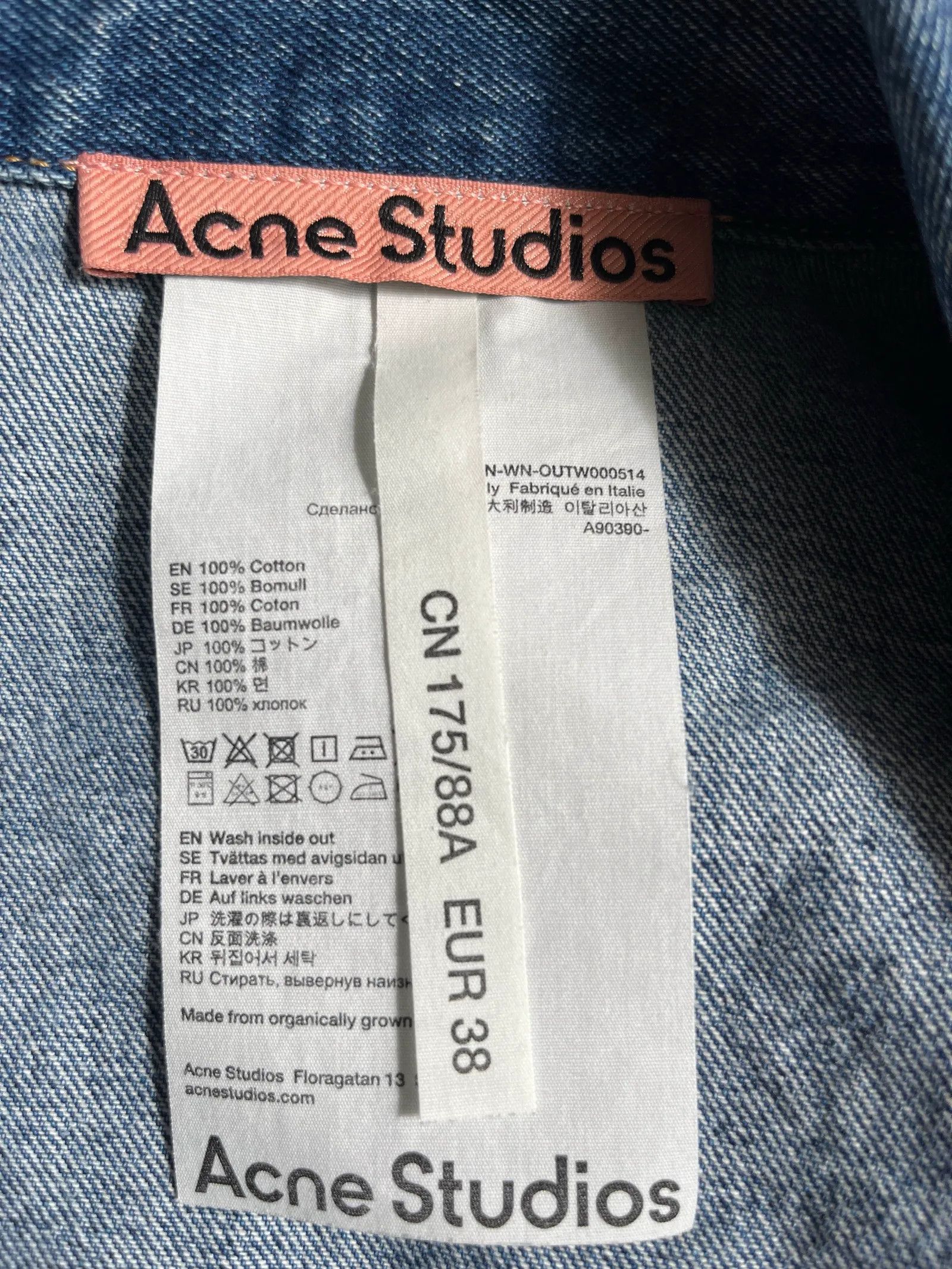 Acne Studios Acne Studios Jeansjacka relaxed cropped fit Jacket Size S / US 4 / IT 40 - 2 Thumbnail