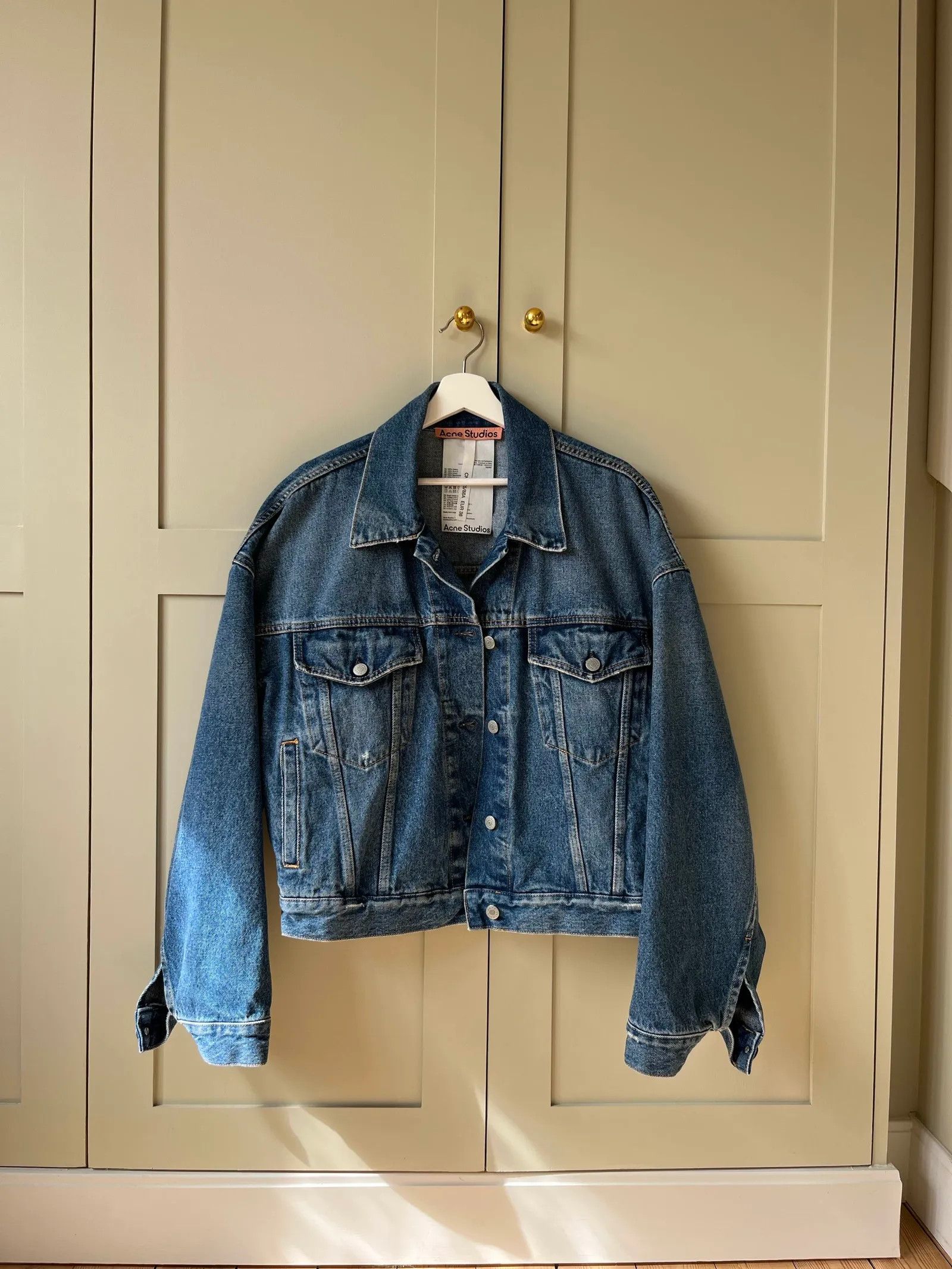 Acne Studios Acne Studios Jeansjacka relaxed cropped fit Jacket Size S / US 4 / IT 40 - 4 Thumbnail