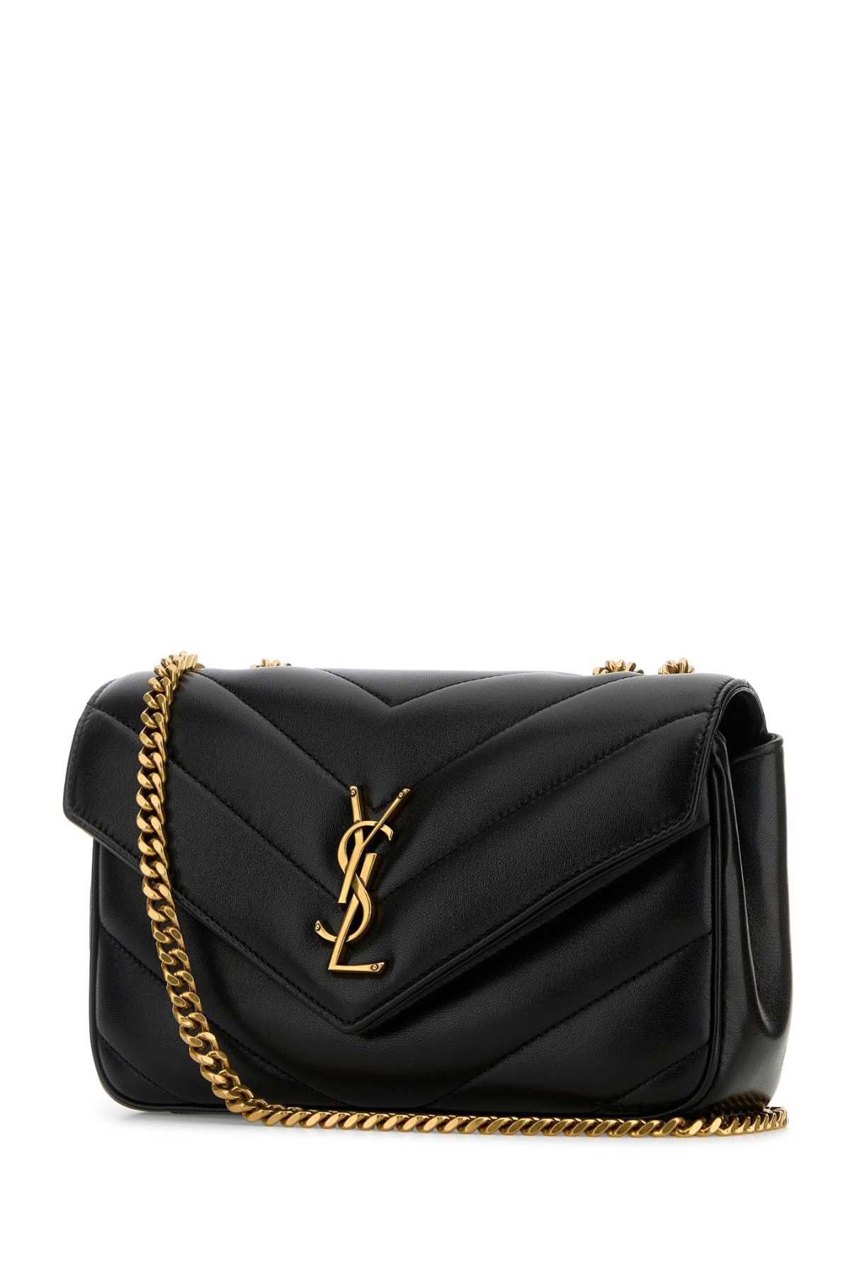 Saint Laurent Paris Black Leather Small Loulou Shoulder Bag Size ONE SIZE - 2 Thumbnail