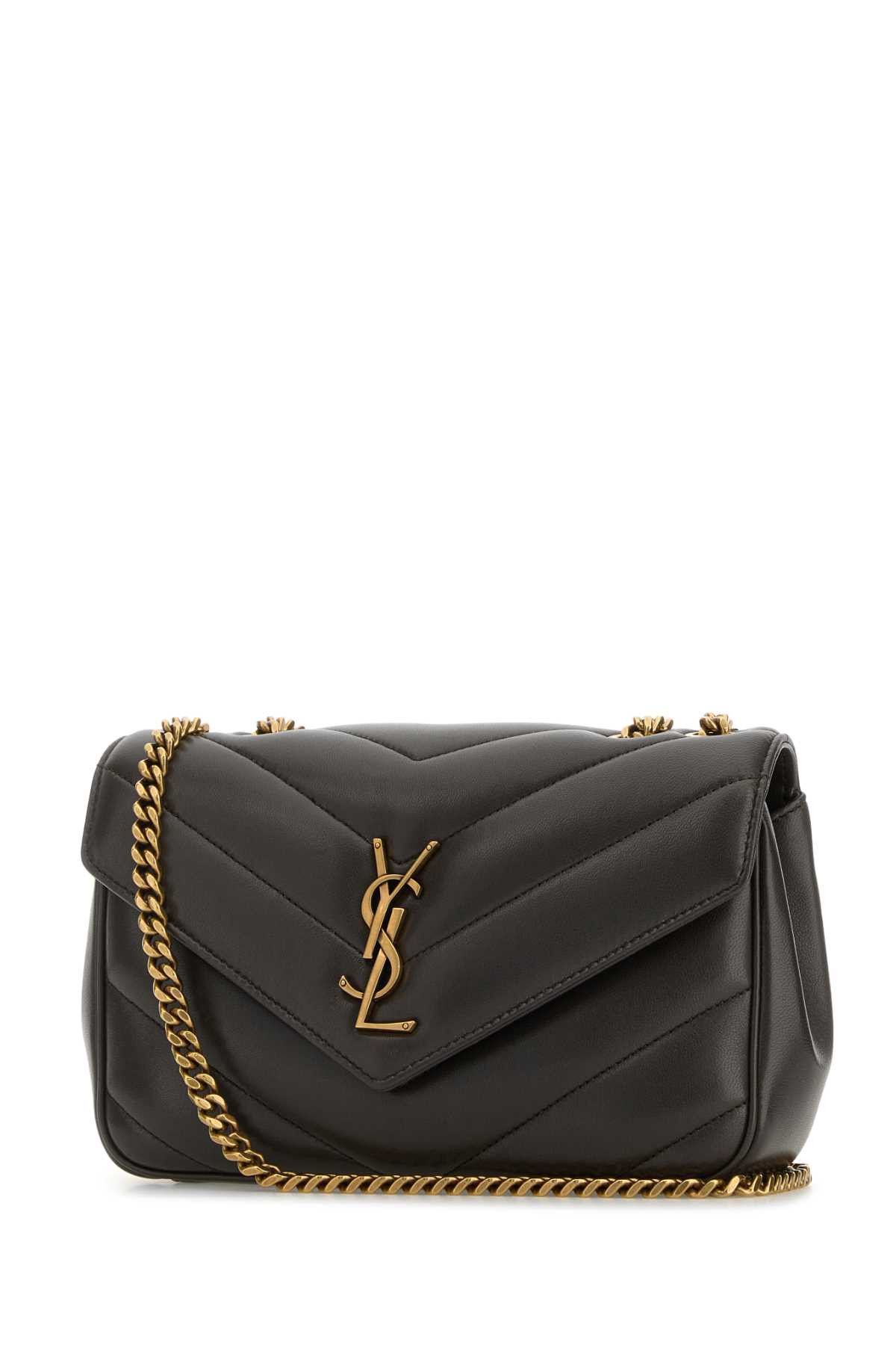 Saint Laurent Paris Dark Grey Leather Small Loulou Shoulder Bag Size ONE SIZE - 2 Thumbnail