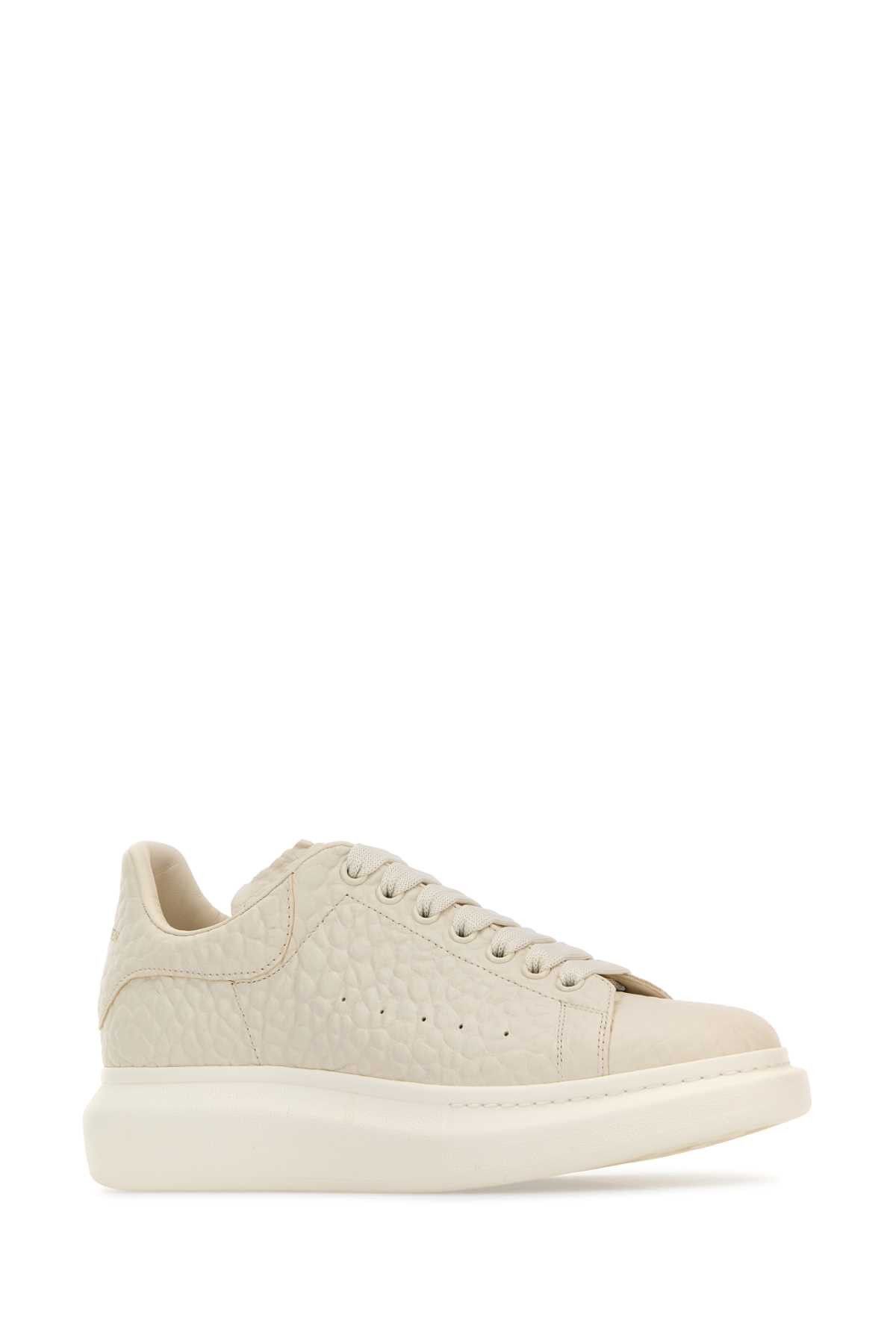 Alexander McQueen Ivory Leather Sneakers With Ivory Leather Heel Size US 12 / EU 45 - 2 Thumbnail