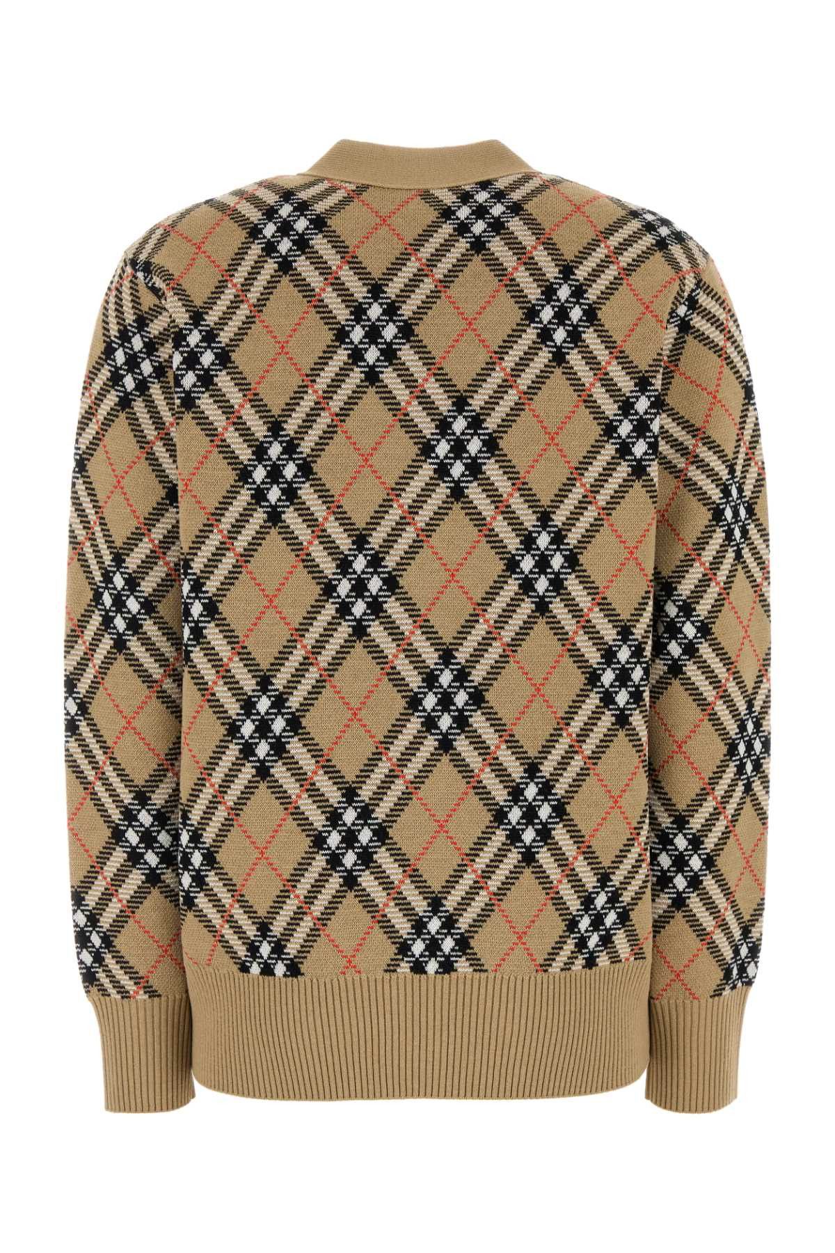 Burberry Embroidered Wool Blend Cardigan Size L / US 10 / IT 46 - 2 Thumbnail