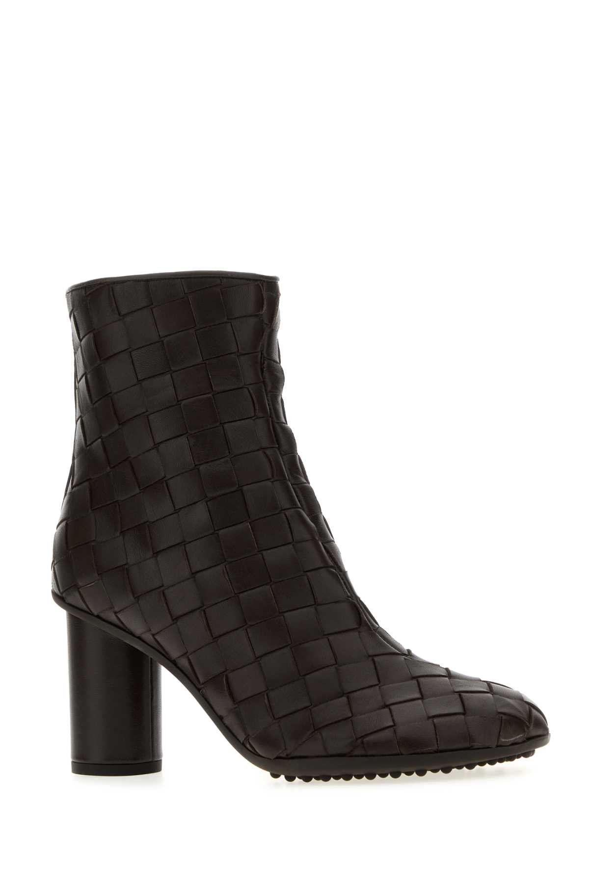 Bottega Veneta Dark Brown Leather Atomic Ankle Boots Size US 6 / IT 36 - 2 Thumbnail