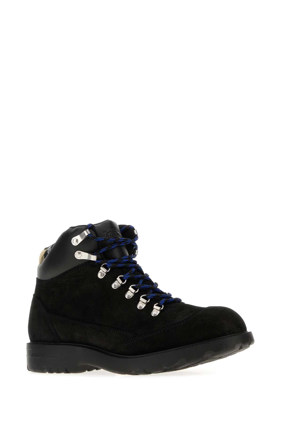 Burberry Black Suede Moor Ankle Boots Size US 11 / EU 44 - 2 Thumbnail