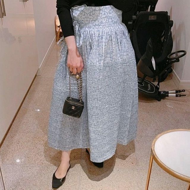 Other Other HORROR VACUI CLAIRE SKIRT Cotton Skirt Cotton Skirts DUTY FREE for USA Size ONE SIZE - 3 Thumbnail